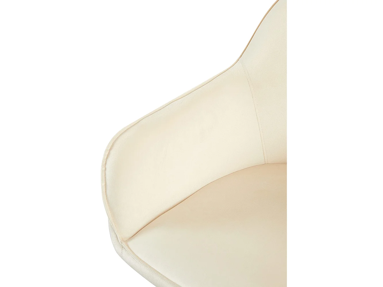 chaises avec accoudoirs - Velours & Blanc - Crème - Boise