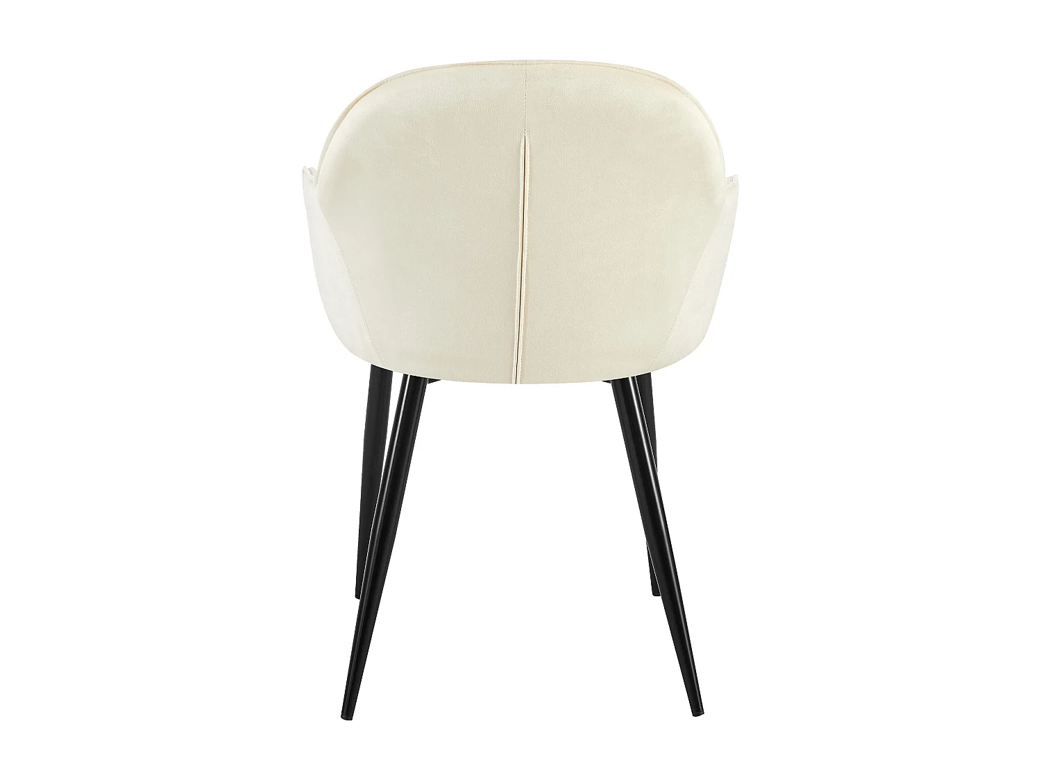 chaises avec accoudoirs - Velours & Blanc - Crème - Boise