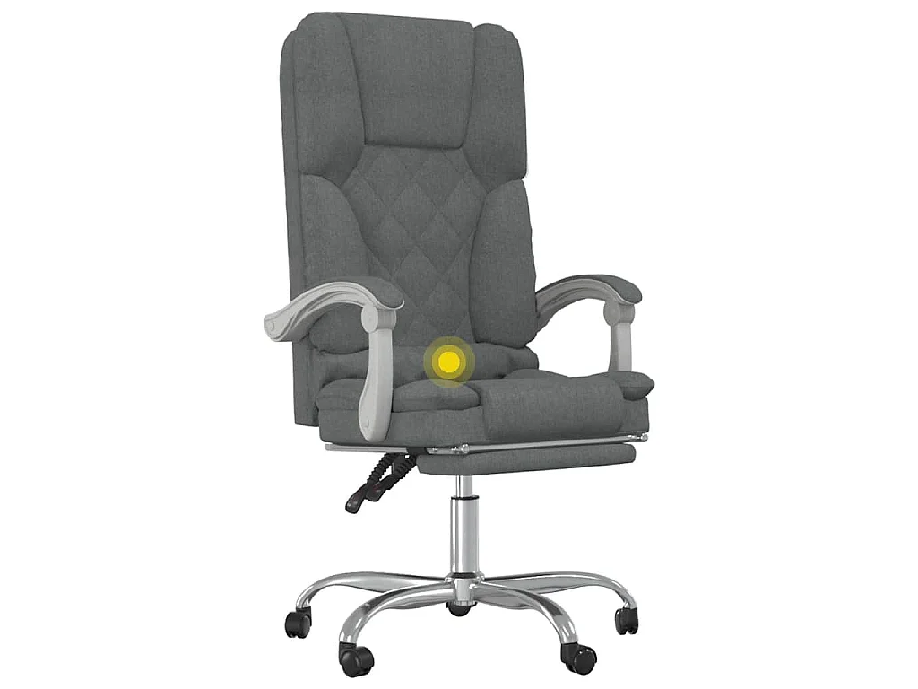 Bürostuhl mit Massagefunktion Dunkelgrau Stoff