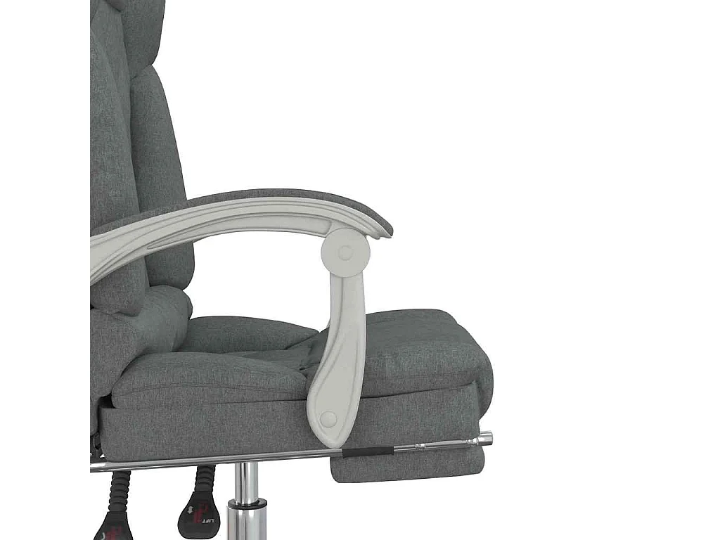 Bürostuhl mit Massagefunktion Dunkelgrau Stoff