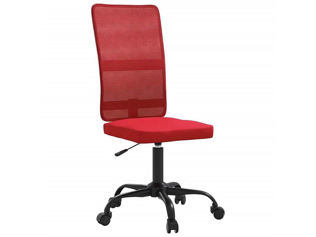 Sedia da Ufficio Altezza Regolabile Rosso Vino Tessuto a Rete