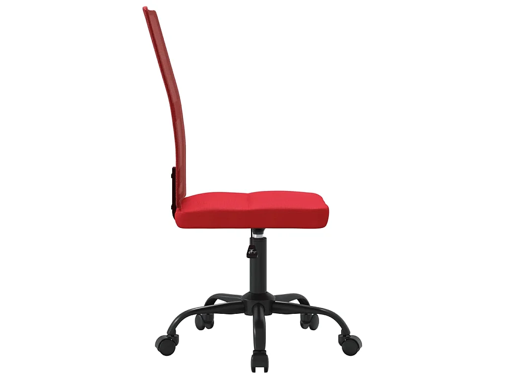 Sedia da Ufficio Altezza Regolabile Rosso Vino Tessuto a Rete