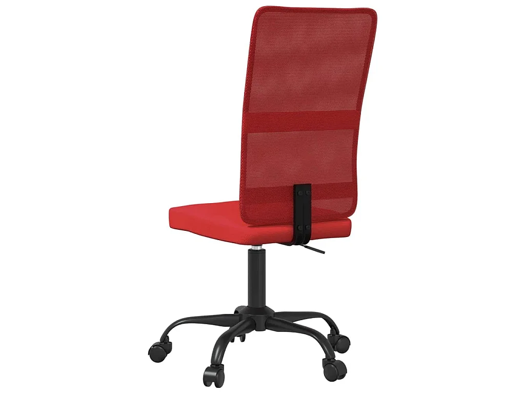 Sedia da Ufficio Altezza Regolabile Rosso Vino Tessuto a Rete