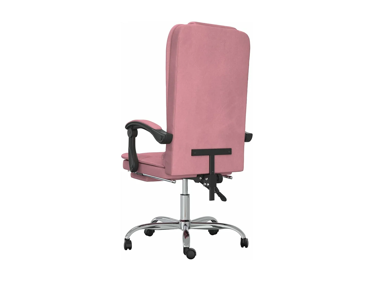 Cadeira de massagens reclinável p/ escritório veludo rosa