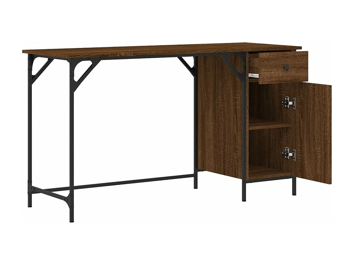 Computertisch Braun Eiche-Optik 131x48x75 cm Holzwerkstoff