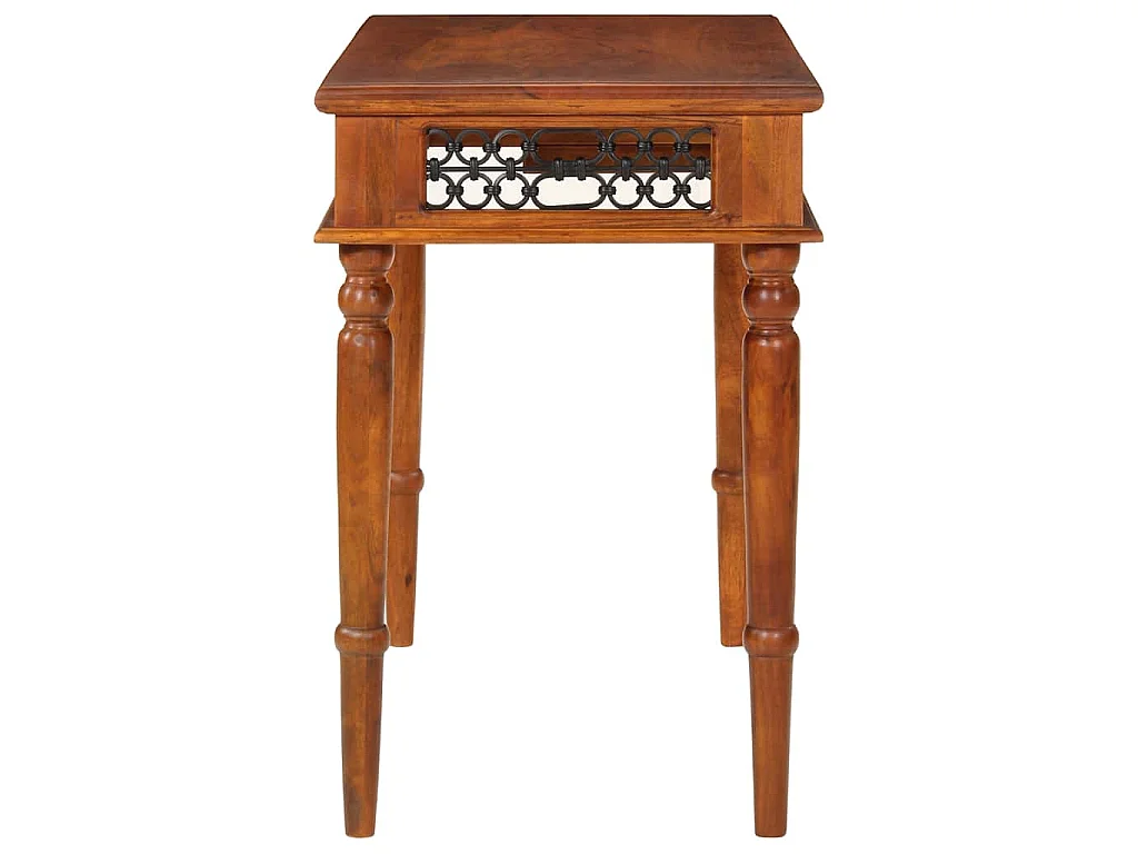 Scrivania con Cassetto 110x50x76 cm in Legno Massello di Acacia