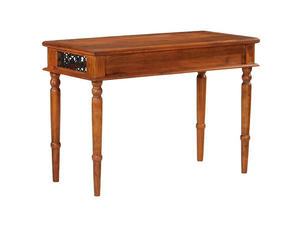 Scrivania con Cassetto 110x50x76 cm in Legno Massello di Acacia