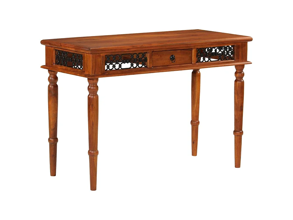 Bureau avec tiroir 110x50x76 cm bois d'acacia solide