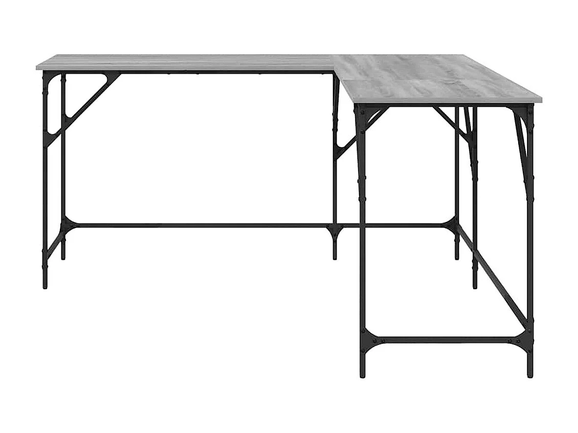 Bureau sonoma gris 149x149x75 cm bois d'ingénierie