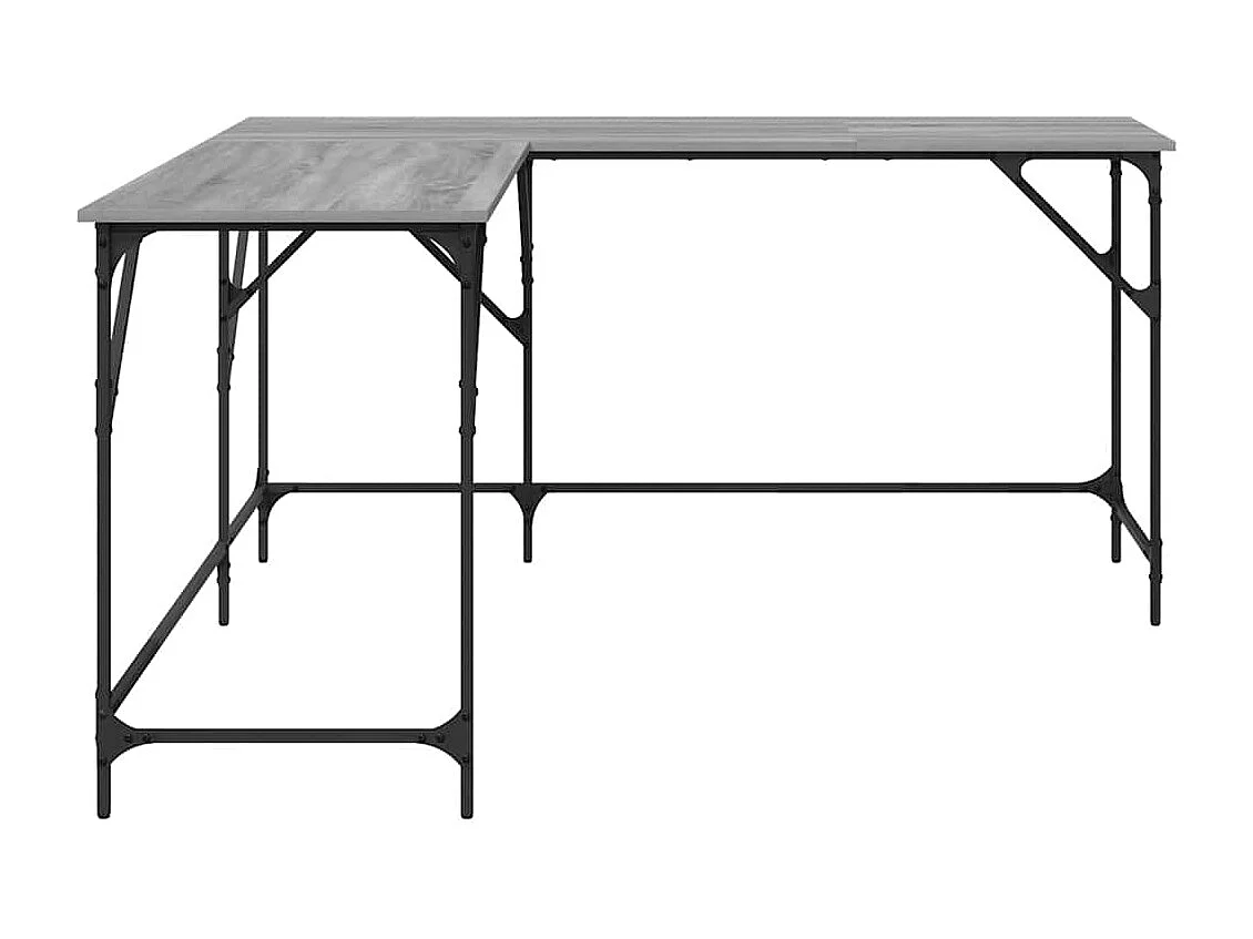 Bureau sonoma gris 149x149x75 cm bois d'ingénierie
