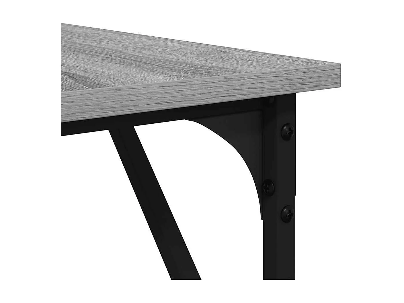 Bureau sonoma gris 149x149x75 cm bois d'ingénierie