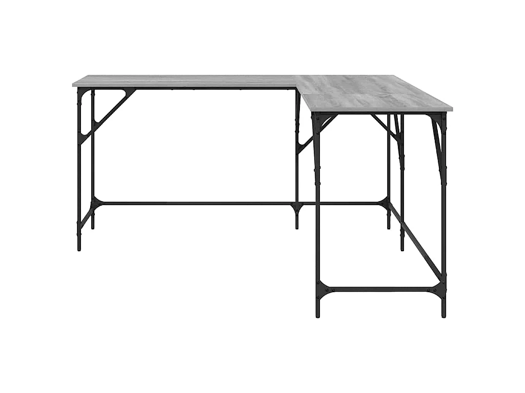 Bureau sonoma gris 149x149x75 cm bois d'ingénierie
