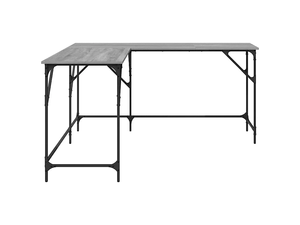 Bureau sonoma gris 149x149x75 cm bois d'ingénierie