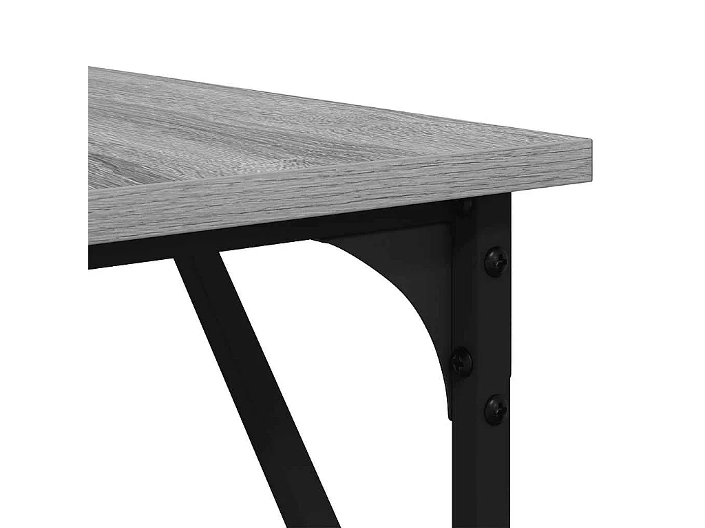 Bureau sonoma gris 149x149x75 cm bois d'ingénierie