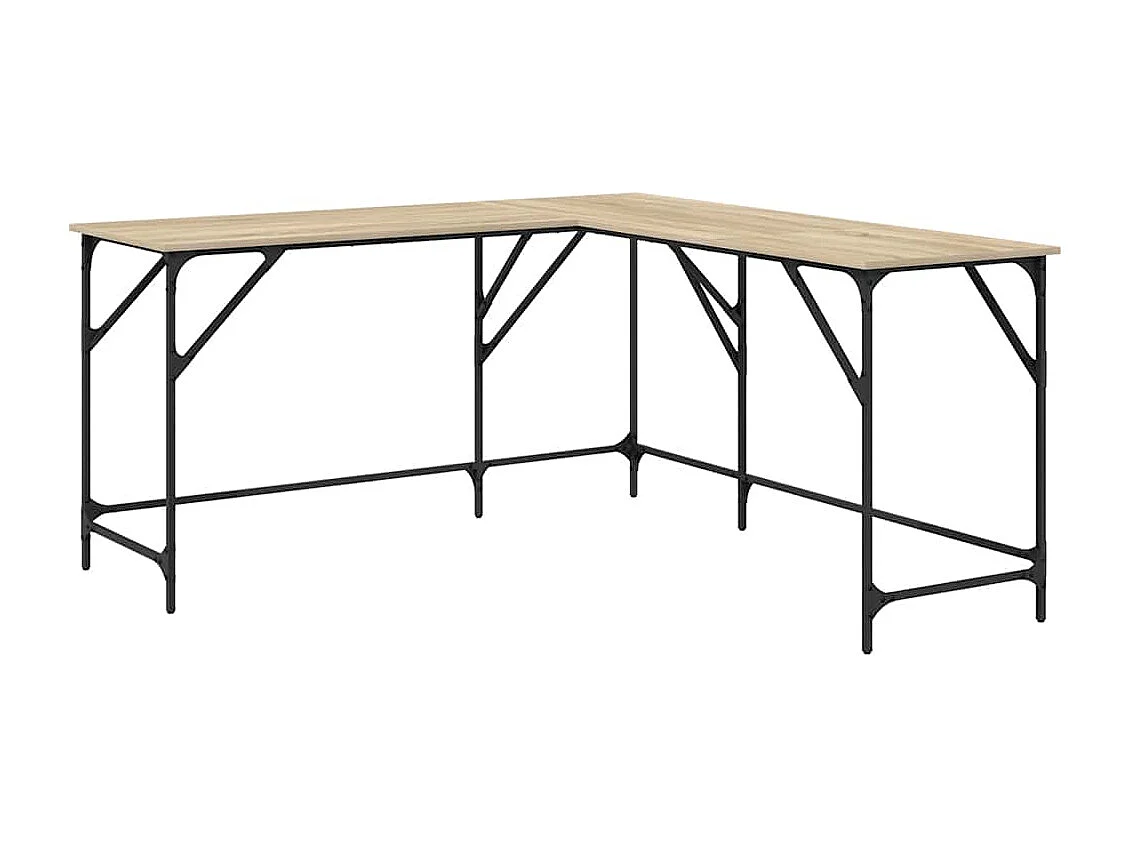 Bureau chêne sonoma 149x149x75 cm bois d'ingénierie