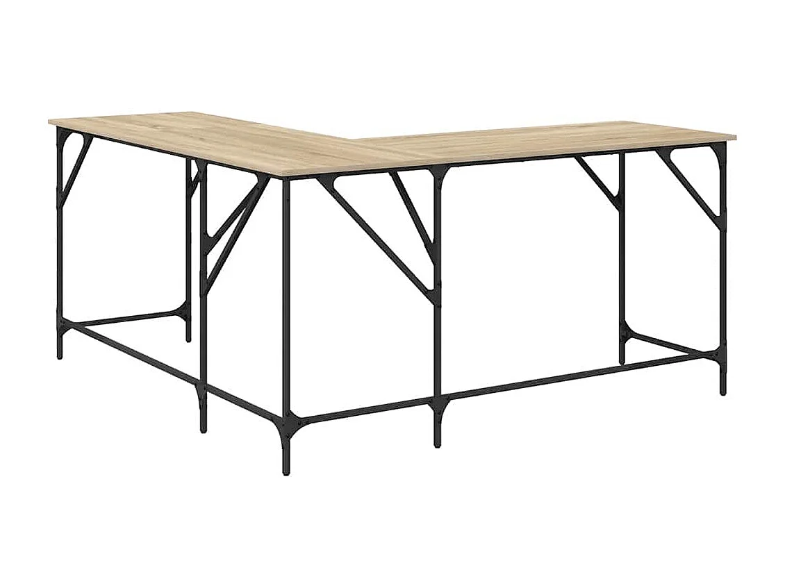 Bureau chêne sonoma 149x149x75 cm bois d'ingénierie