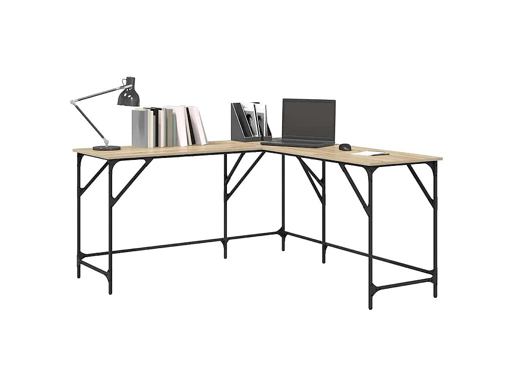 Bureau chêne sonoma 149x149x75 cm bois d'ingénierie