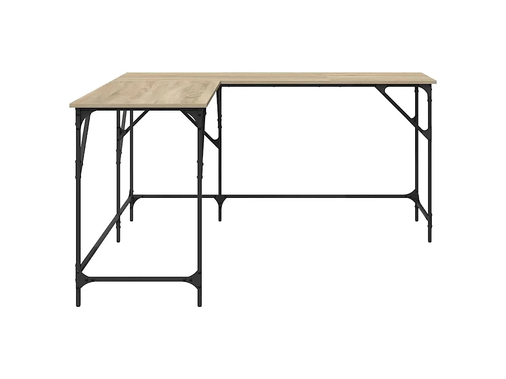 Bureau chêne sonoma 149x149x75 cm bois d'ingénierie