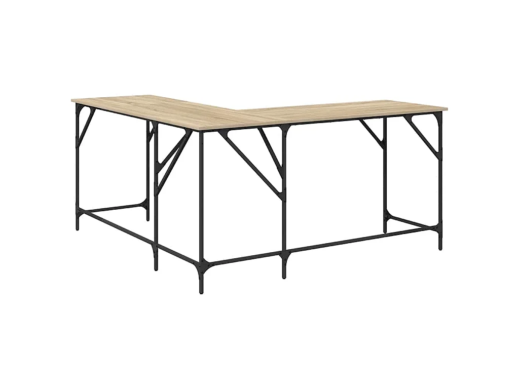 Bureau chêne sonoma 149x149x75 cm bois d'ingénierie
