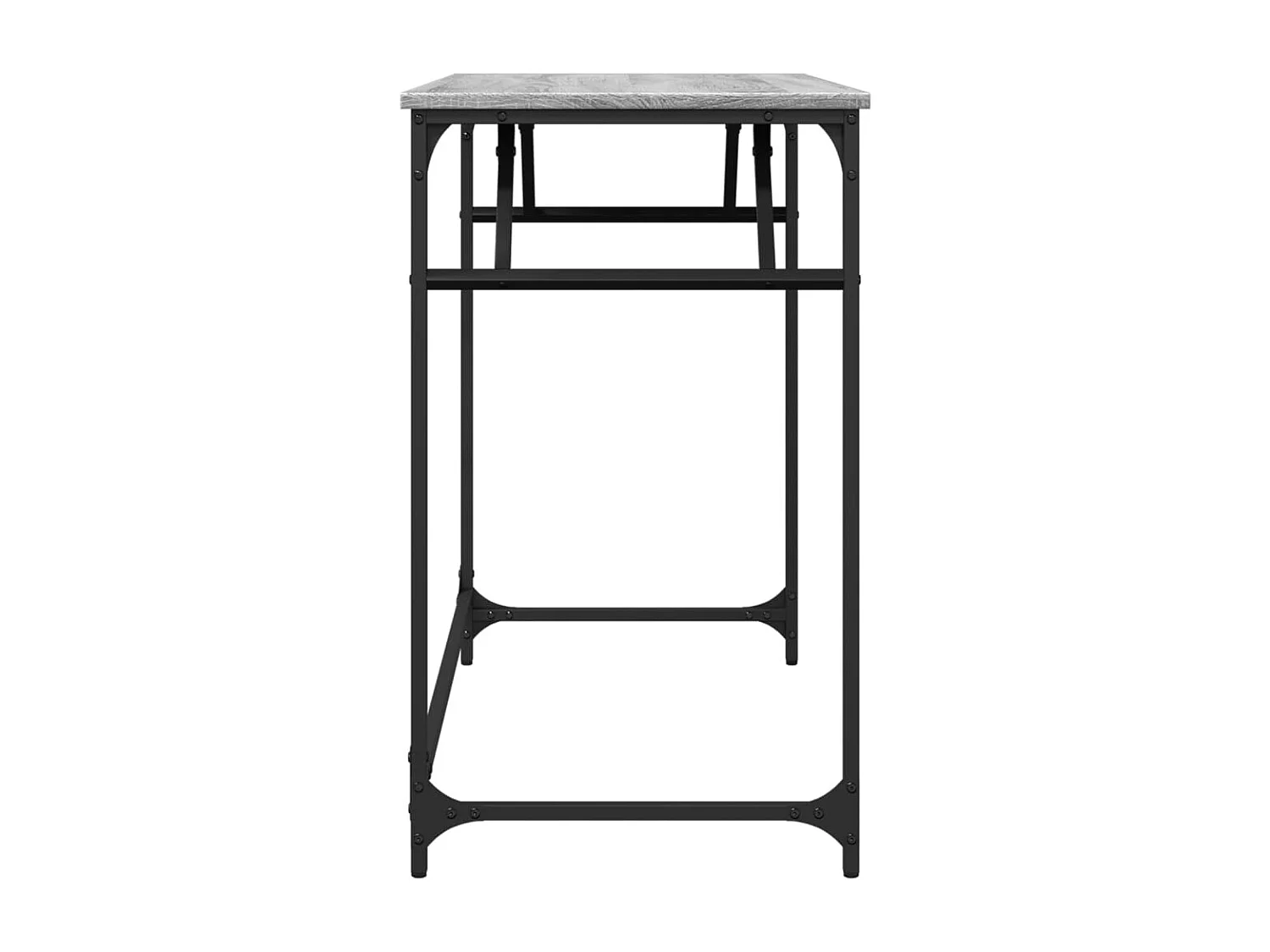 Scrivania Grigio Sonoma 100x45x76cm Legno e Acciaio a Polvere