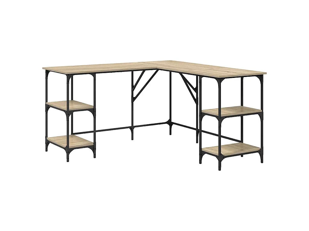 Schreibtisch Sonoma-Eiche 139x139x75 cm Holzwerkstoff