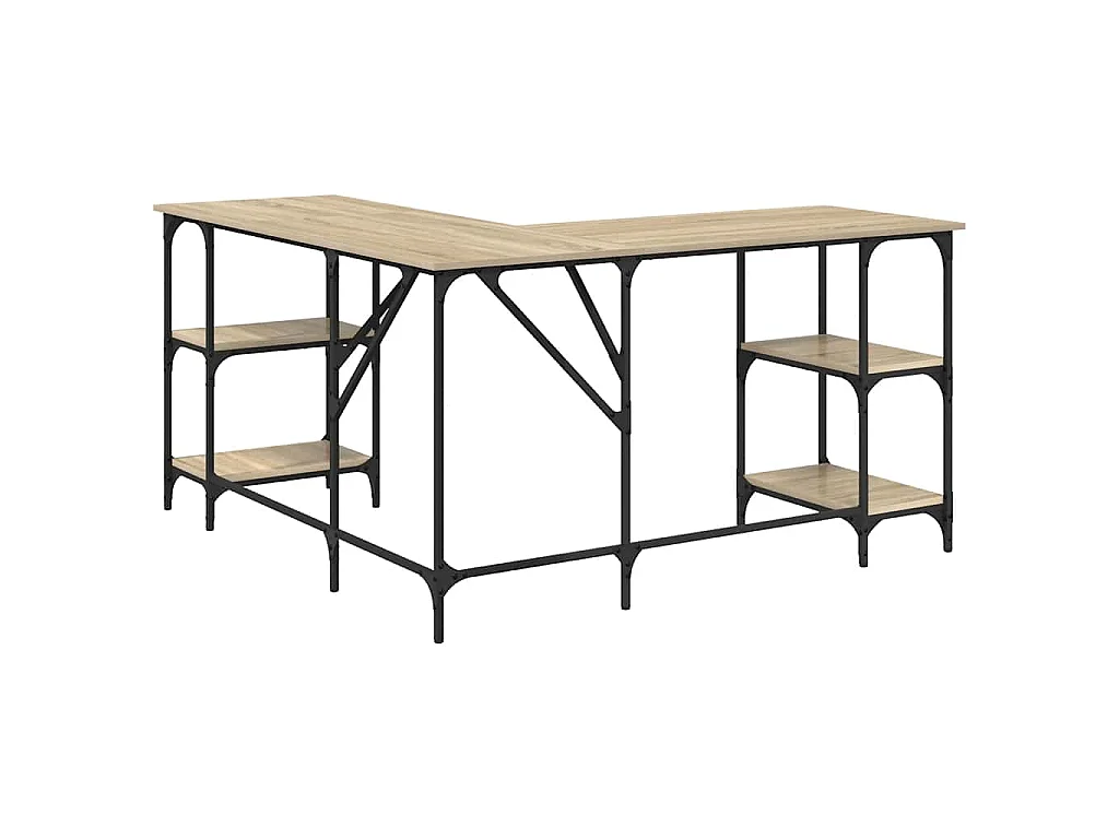 Schreibtisch Sonoma-Eiche 139x139x75 cm Holzwerkstoff