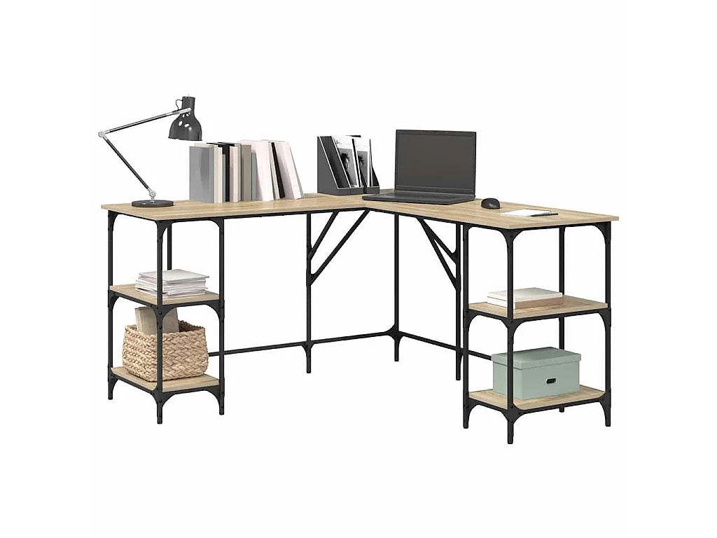Schreibtisch Sonoma-Eiche 139x139x75 cm Holzwerkstoff