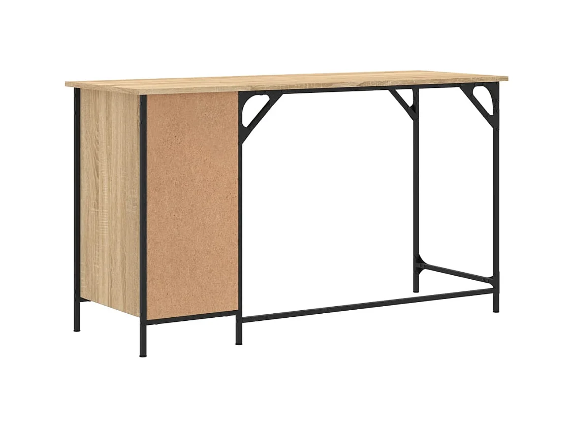 Bureau d'ordinateur chêne sonoma 131x48x75 cm bois d’ingénierie