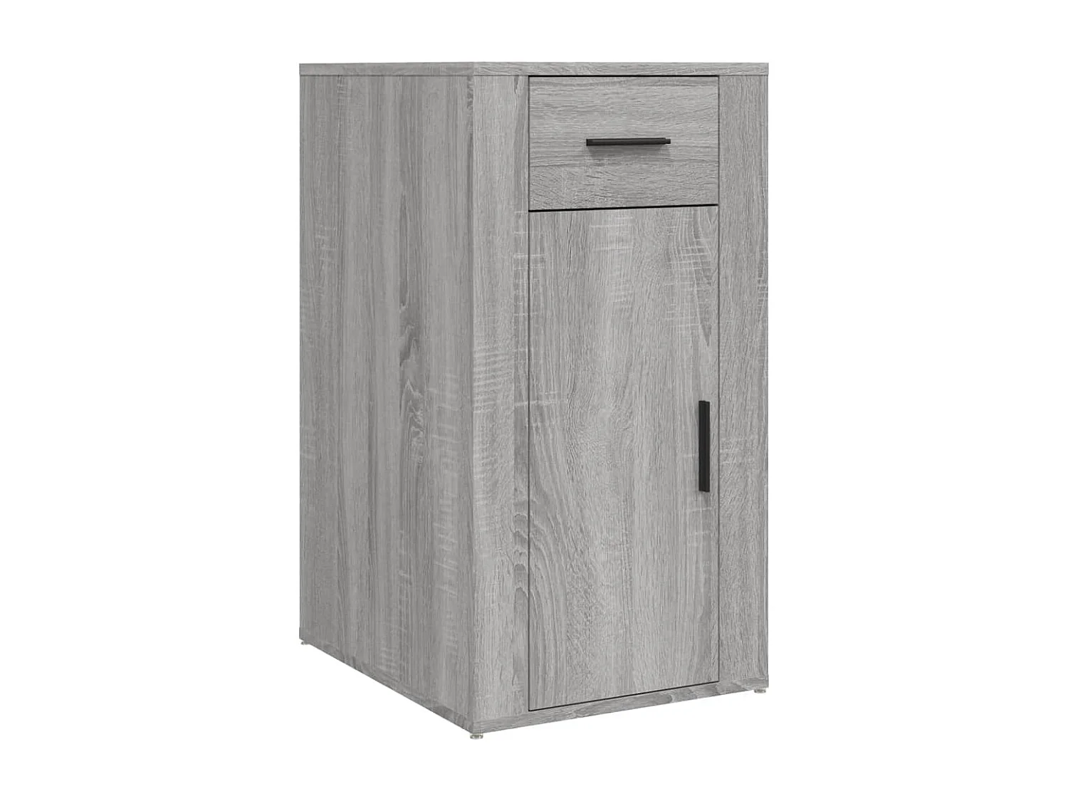 Bureau avec armoire sonoma gris bois d'ingénierie