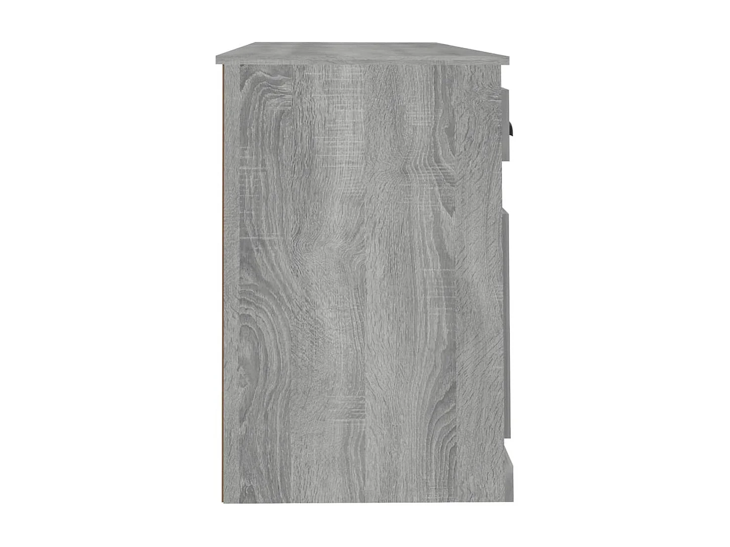 Scrivania con Armadietto Grigio Sonoma in Legno Multistrato