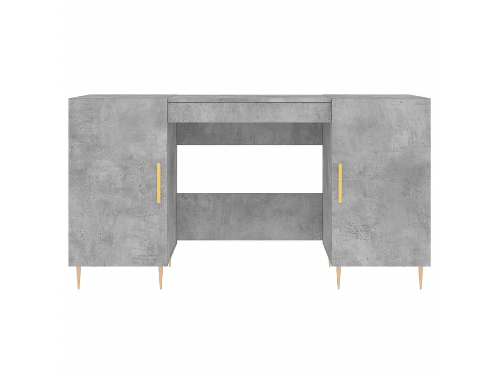 Secretária 140x50x75 cm derivados de madeira cinza cimento