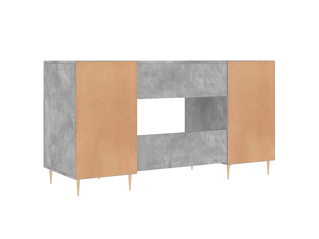 Secretária 140x50x75 cm derivados de madeira cinza cimento