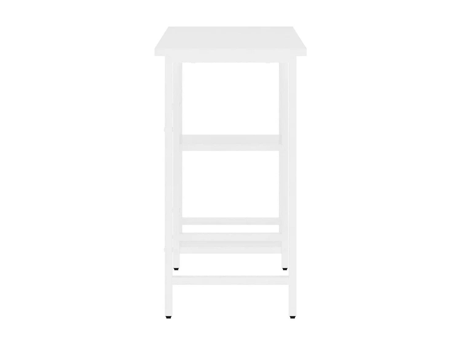 Bureau d'ordinateur Blanc 80x40x72 cm MDF et métal