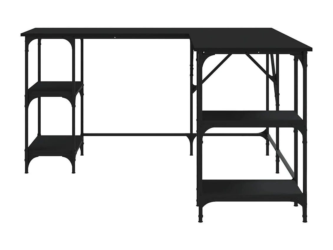 Schreibtisch Schwarz 139x139x75 cm Holzwerkstoff