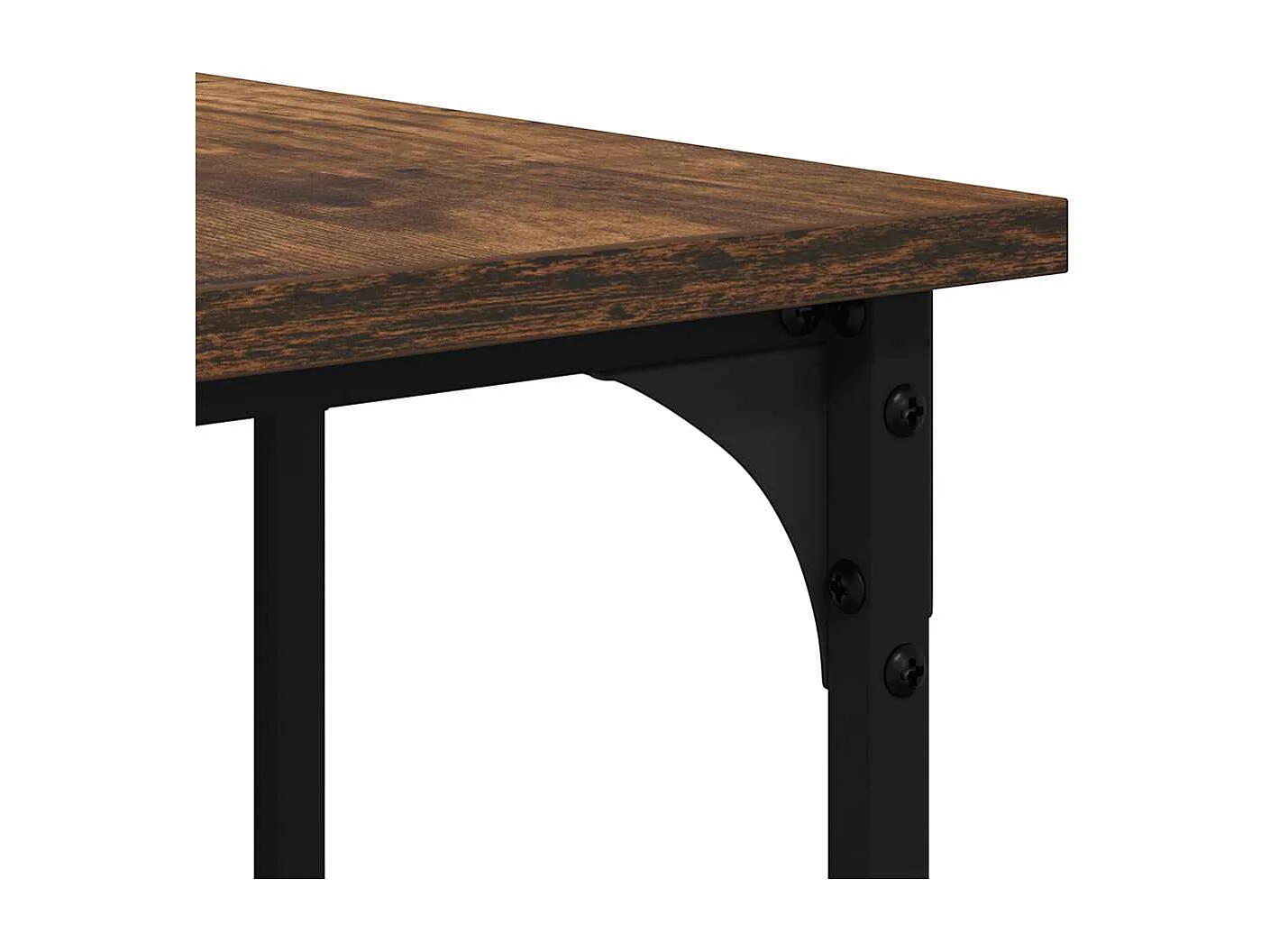 Bureau chêne fumé 139x139x75 cm bois d'ingénierie