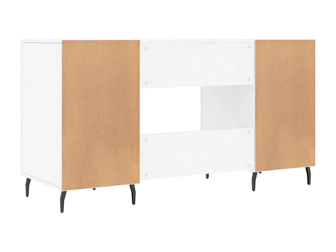 Schreibtisch Weiß 140x50x75 cm Holzwerkstoff