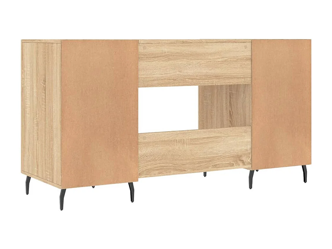 Secretária 140x50x75 cm derivados de madeira carvalho sonoma