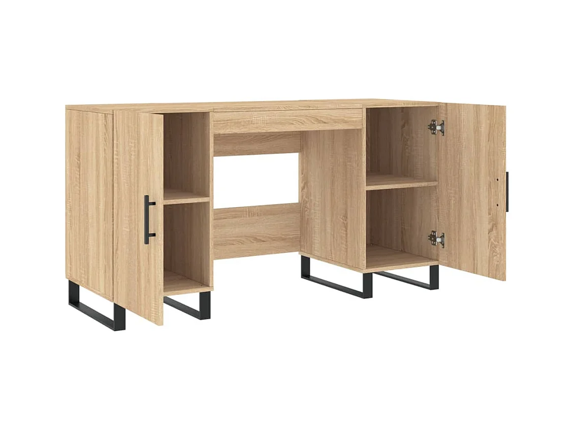 Scrivania Rovere Sonoma 140x50x75 cm in Legno Multistrato