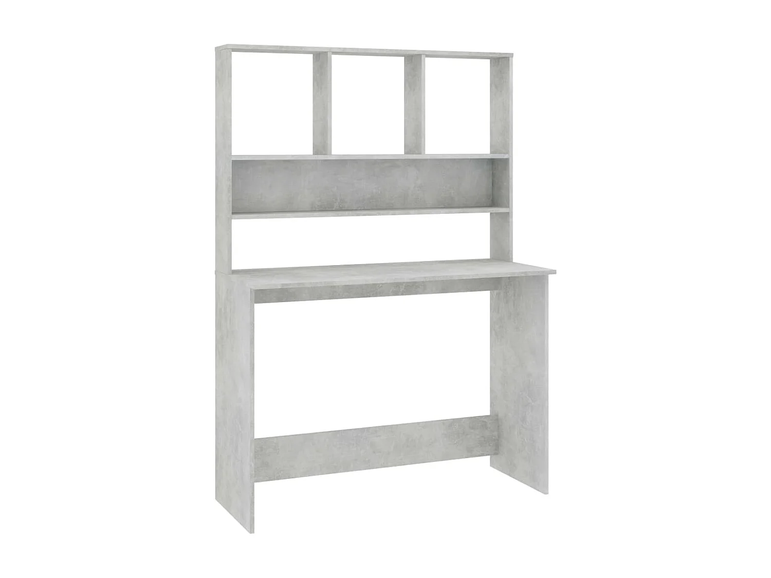 Schreibtisch mit Regalen Betongrau 110x45x157 cm Holzwerkstoff
