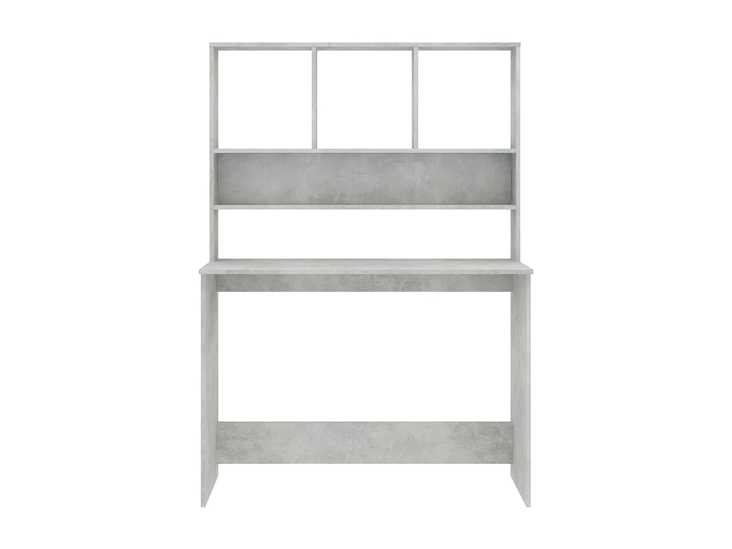 Schreibtisch mit Regalen Betongrau 110x45x157 cm Holzwerkstoff