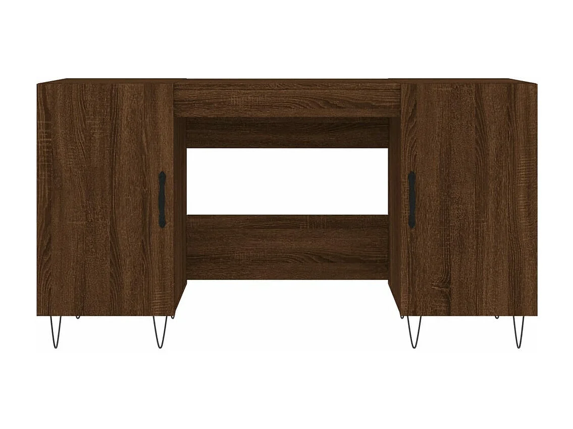 Secretária 140x50x75 cm derivados de madeira carvalho castanho