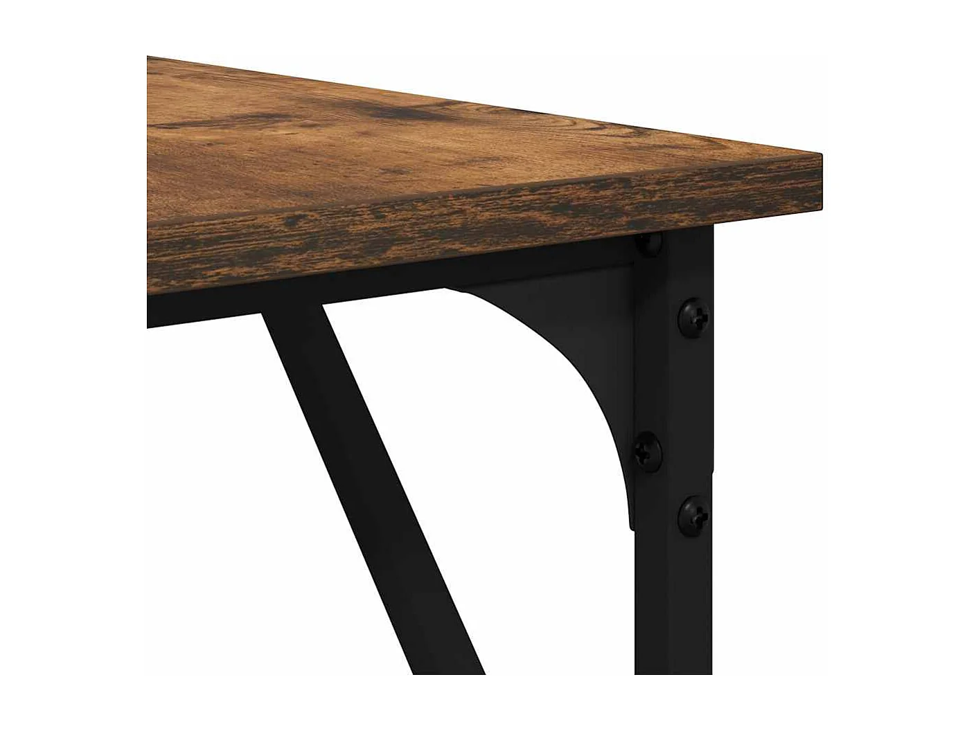 Bureau chêne fumé 149x149x75 cm bois d'ingénierie