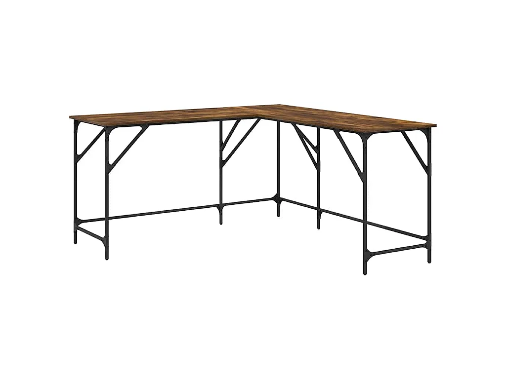 Schreibtisch Räuchereiche 149x149x75 cm Holzwerkstoff