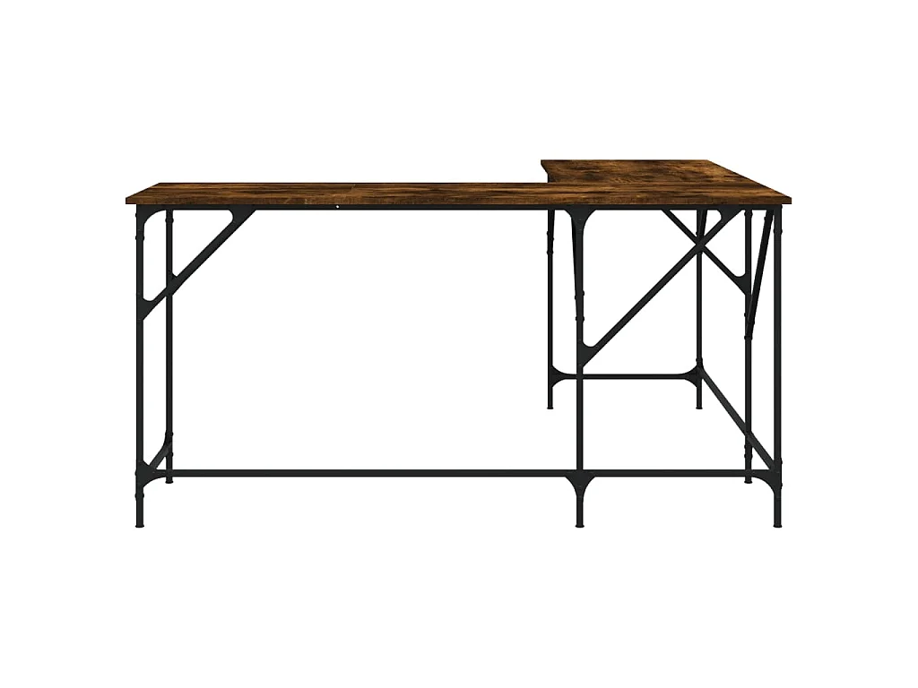 Schreibtisch Räuchereiche 149x149x75 cm Holzwerkstoff