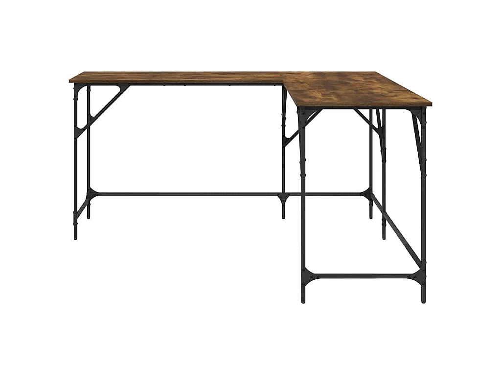 Schreibtisch Räuchereiche 149x149x75 cm Holzwerkstoff
