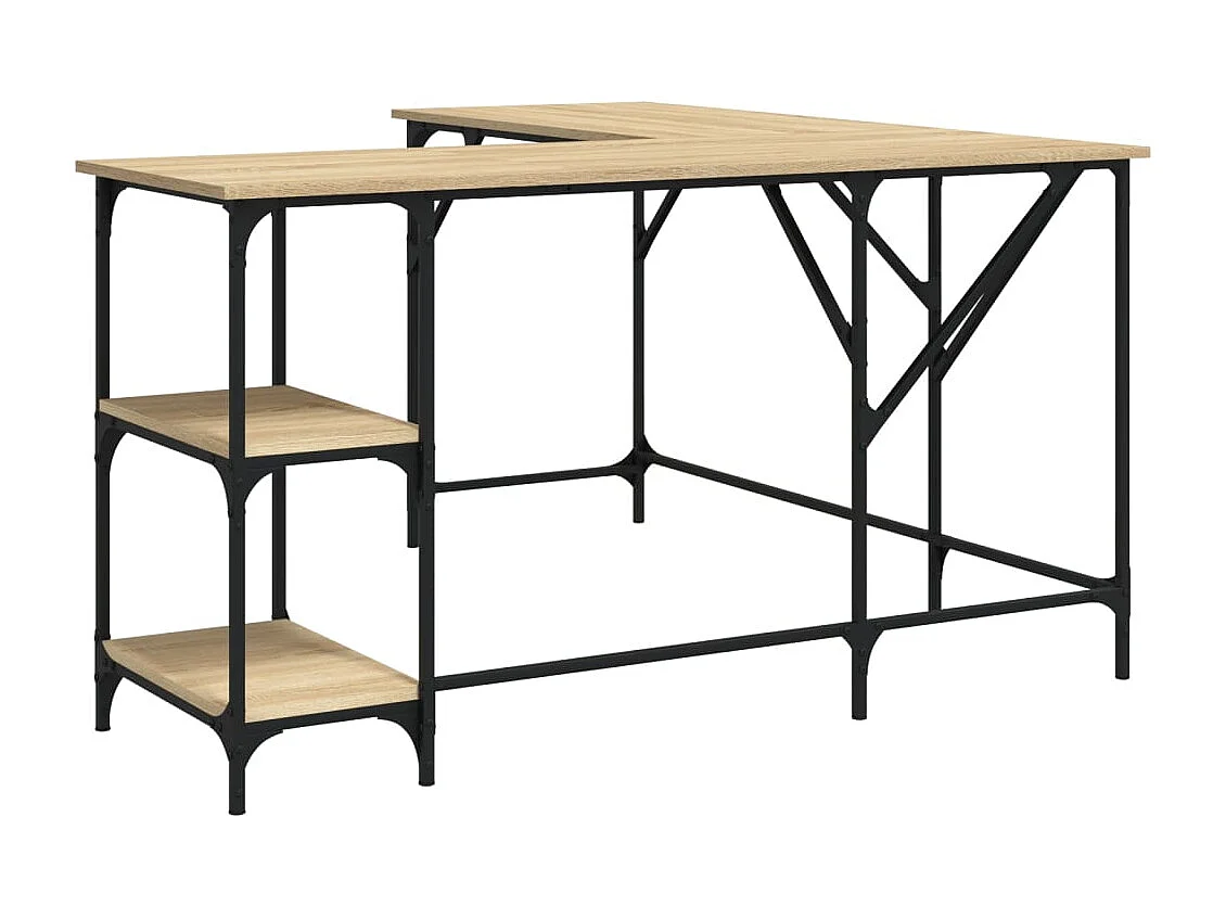 Scrivania Rovere Sonoma 139x139x75 cm in Legno Multistrato