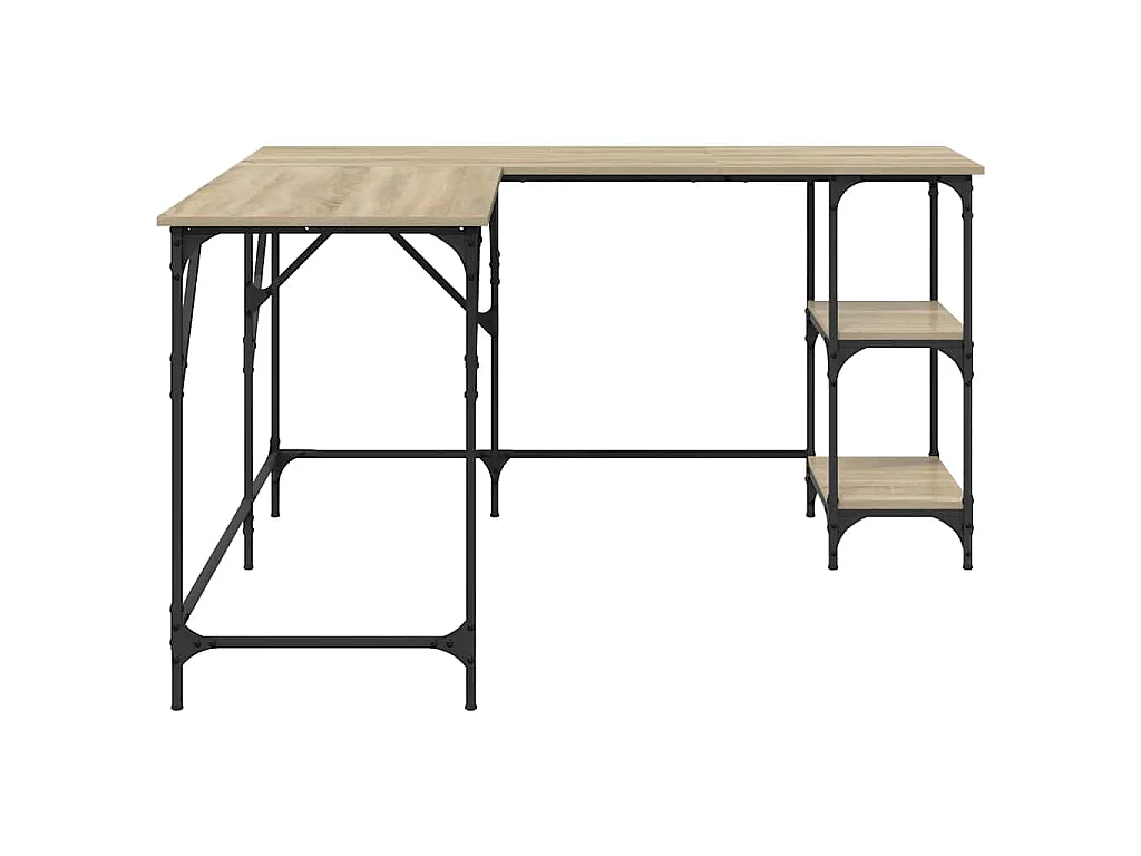 Bureau 139x139x75 cm bewerkt hout sonoma eikenkleurig