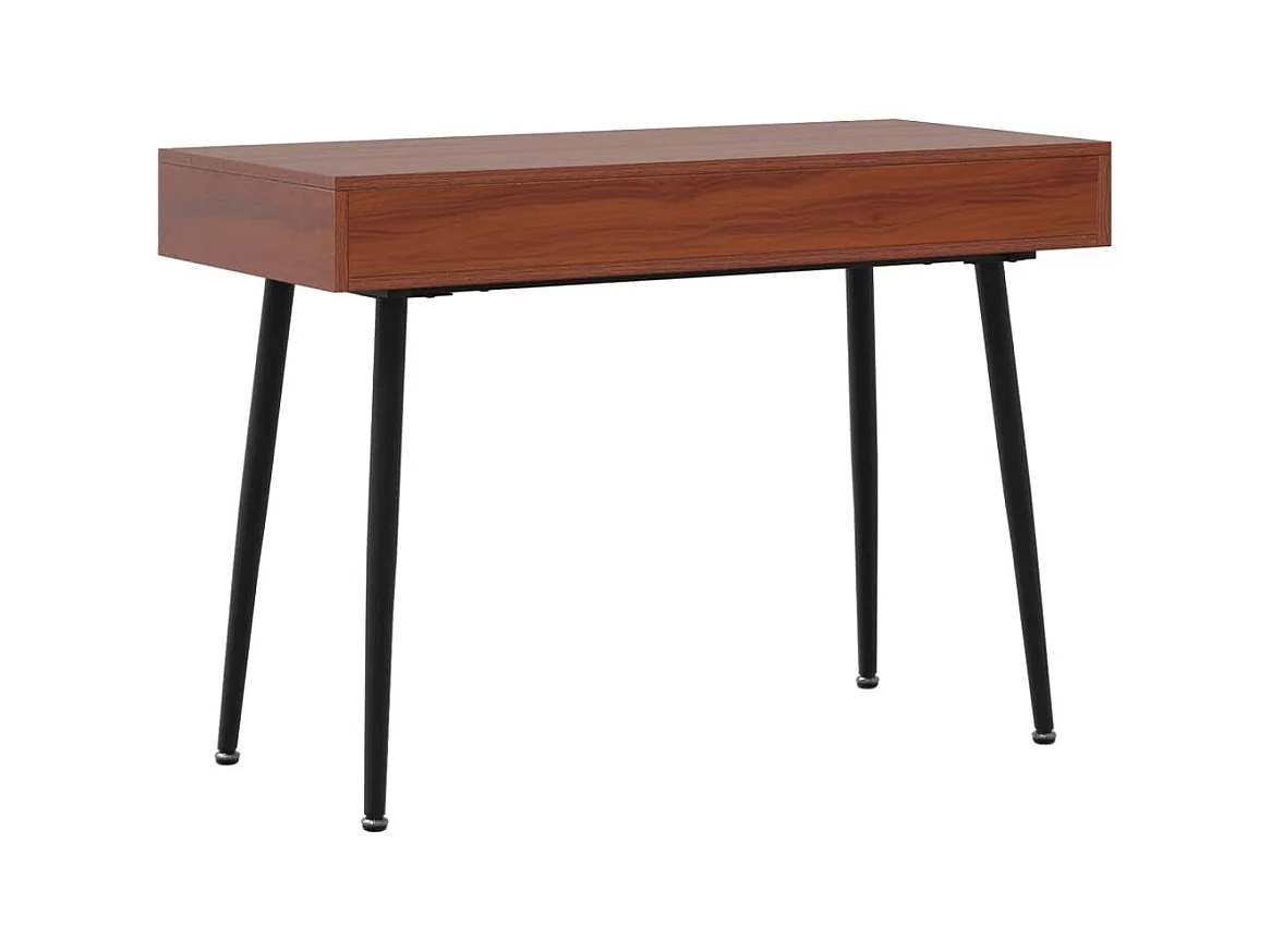 Bureau d'ordinateur avec tiroir marron 110x50x75 cm