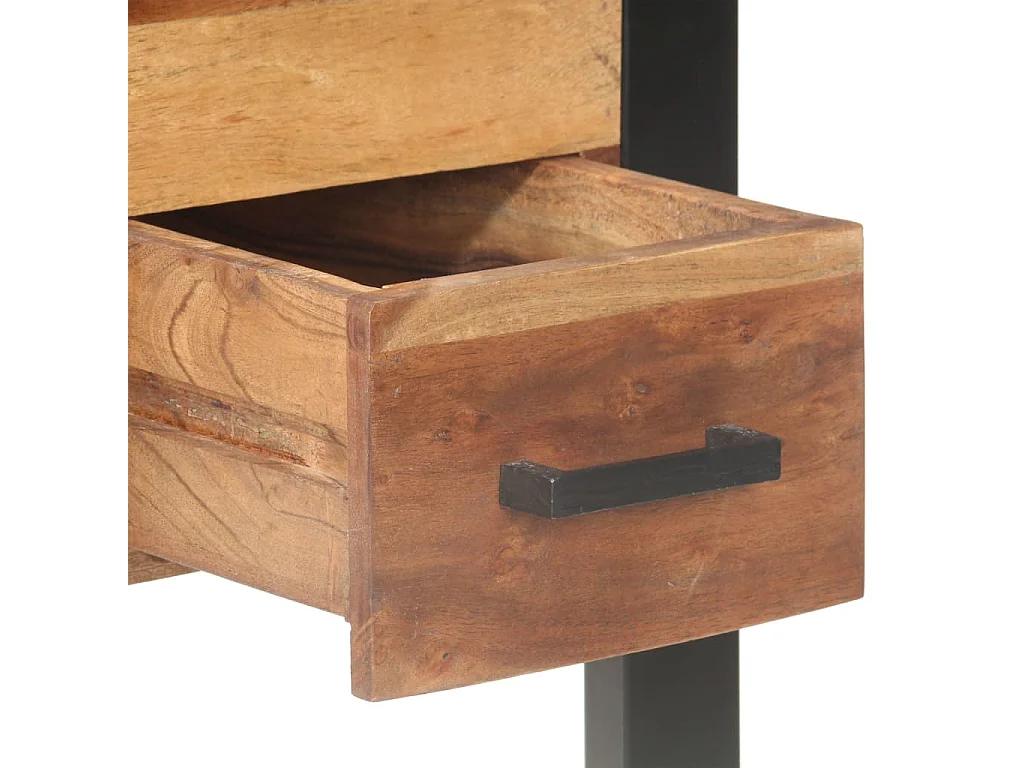 Escritorio de madera maciza 110x50x76 cm