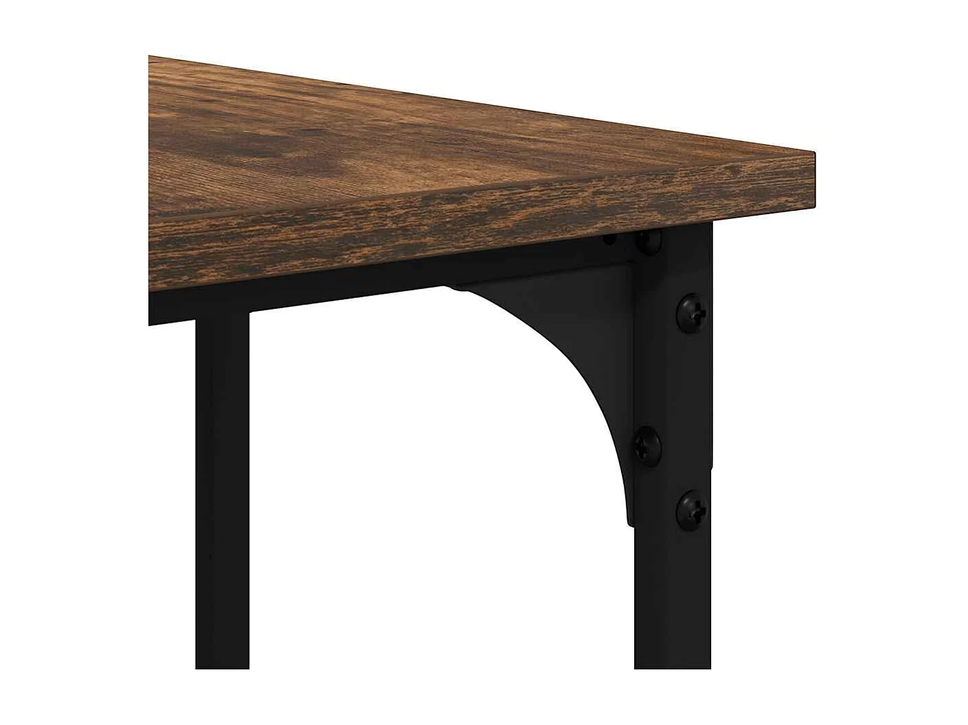 Bureau chêne fumé 139x139x75 cm bois d'ingénierie